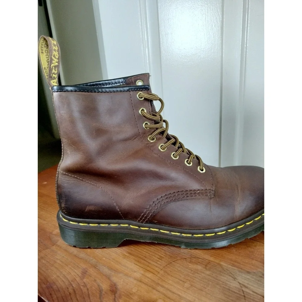 Dr.‎ Martens 1460 Crazy Horse Leather Boots Brown - Men's US 9 / UK 8 - EUC